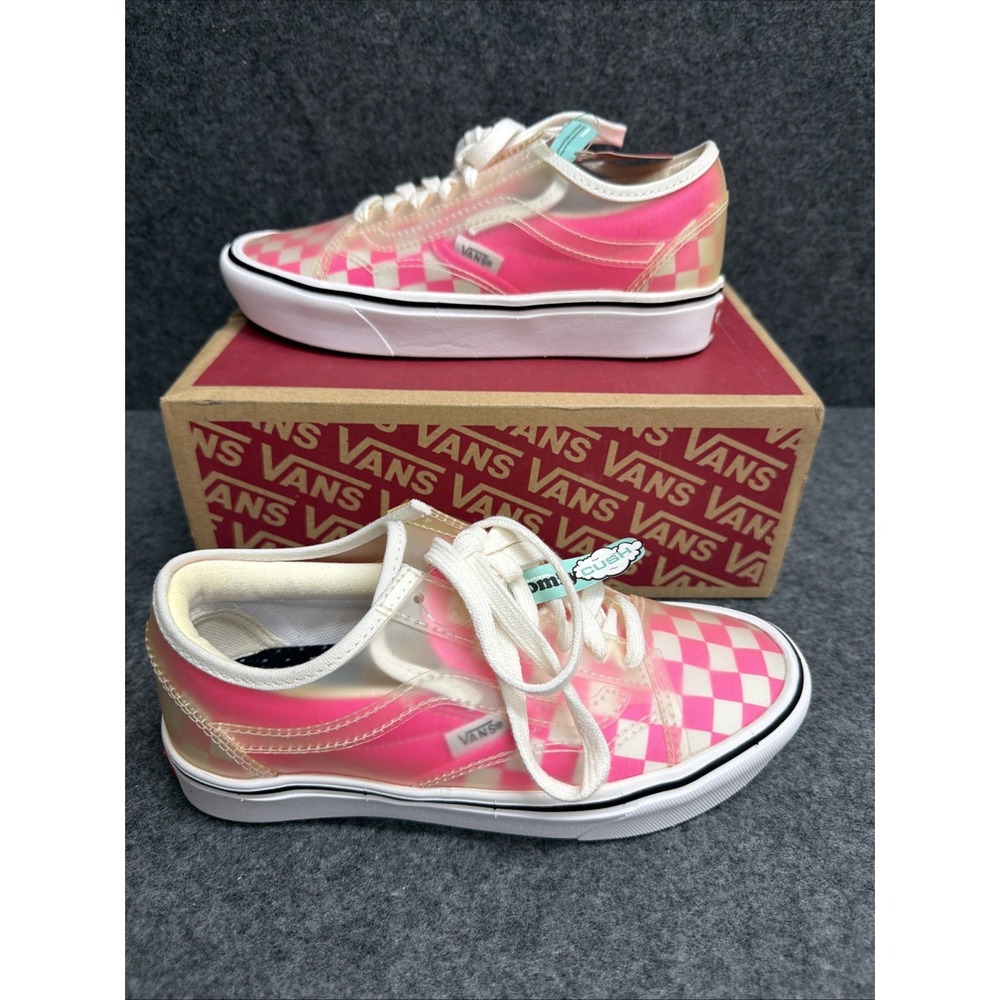 Vans ComfyCush Slip-Skool Knockout Pink Checkerboard Women's 5 VN0A4P3EWYI